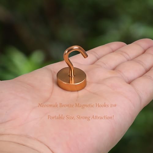 Neosmuk Magnetic Hooks Steel Tube Design for Cruise,40lb+ Bronze,10 Pack - Image 2