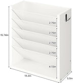 Mail Organizer Wall Mounted, 6-Slot Hanging File Organizer with Key Holder - Image 3