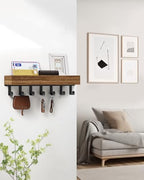 Key Holder Wall Mount Magnetic Adhesive - Key Hooks Rack with shelf - Image 3