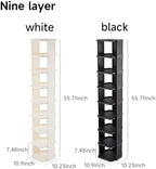 UFORU 9-Tier Small Vertical Shoe Rack,Plastic Shoe Organizer,Narrow Spaces - Image 6