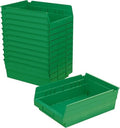 Akro-Mils 30150 Heavy Duty Plastic Shelf Bins, 12"x 8"x 4", Green, 12-Pack by Akro-Mils