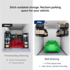 FLEXIMOUNTS 1-Pack 2x4ft Garage Shelving Wall-Mounted Storage Rack, Black - Image 4