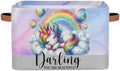 Rainbow Unicorn Storage Basket Toy Storage Bins Collapsible Cube Organizer by hongjinglin