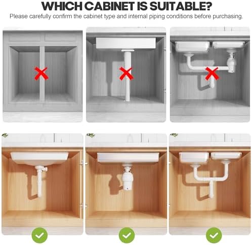 1 Pack-19"-32"W Expandable Under Sink Organizer With Upgrade Ball-Bearing Slide,2-Tier Pull Out Under Cabinet Organizer Height Adjustable,Not Suitable For Cabinets With Partitions In The Middle - Image 3