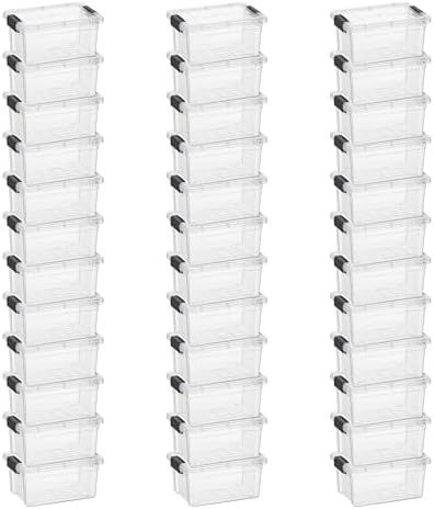 Superio 3.4 Quart Clear Plastic Storage Boxes with Lids, Stackable Organizer Containers, BPA-Free Storage Bins for Home, Office, School & Dorm, 36 Pack by Superio