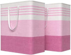WOWBOX 2 Pack Laundry Baskets, Collapsible Dirty Clothes Laundry Hampers by WOWBOX