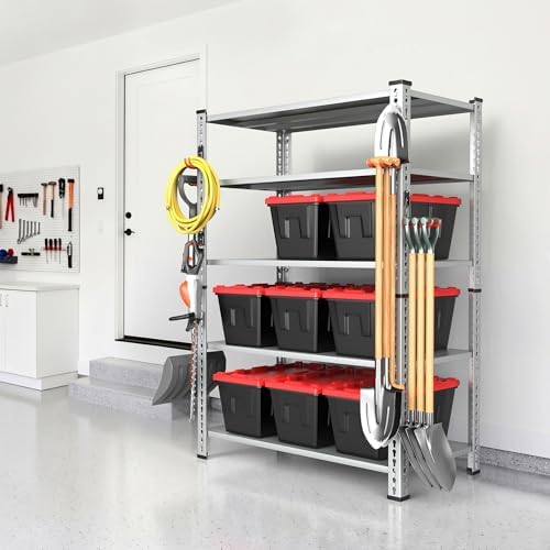 WALMANN Garage Wall Mounted Garden Tool Hooks, Folding Chair Storage Rack - Image 3