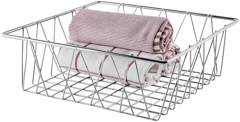 G.E.T. 12" Silver Square Metal Wire Basket for Pantry, Storage and More by Unknown