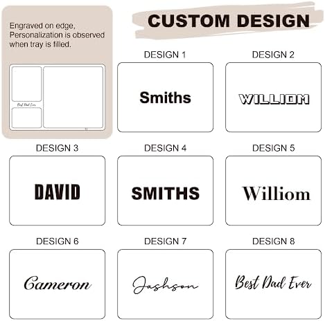 Personalized Walnut Valet Tray – Custom Engraved Wooden Nightstand Organizer, Personalized Gift for Dad Mom Men Women Husband Wife Lover Friend - Image 2