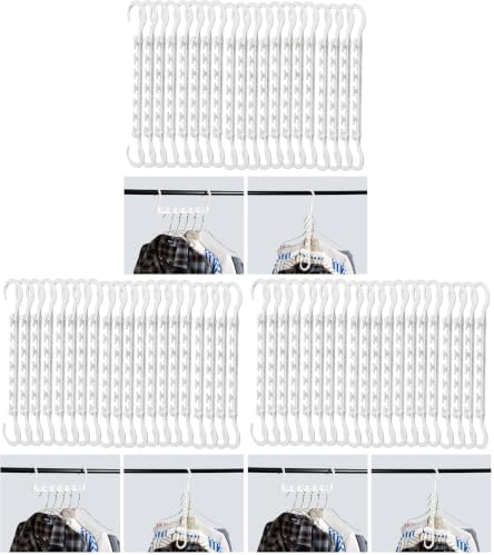 Mr. Pen- Space Saving Hangers for Clothes, 20 pcs, White (Pack of 3) by MrPen