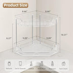 VITVITI 2 Tier Corner Bathroom Counter Organizer, Bathroom Countertop Organizer Storage for Sink, Plastic Makeup Organizer for Vanity Countertop Kitchen with Hooks, Clear - Image 6