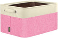 BALEINE 1 Pack Fabric Closet Storage Bins for Shelves, Linen Closet Organizers and Storage, Decorative Baskets for Organizing, Shelf, Clothes, Home, Office (Pink, 17''x13''x10.5'') by BALEINE