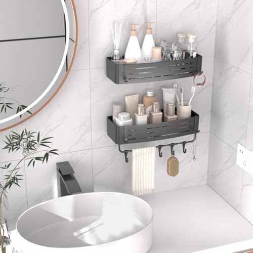 Onemake Shower Caddy Suction Cup, 2 Pack Shower Shelf with Hooks for Bath - Image 6