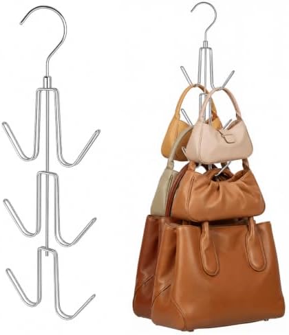 ZEDODIER 3 Pack Purse Hanger, Purse Organizer for Closet, Holds 18 Bags by ZEDODIER