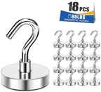 MIKEDE Magnetic Hooks 85lbs Strong Magnets Hook 18 Pack by MIKEDE