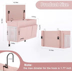 Bedside Caddy Storage Organizer for Bed Rails, Bed Caddy with 6 Pockets - Image 4