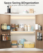 Nieifi Adhesive Cabinet Door Organizer, 5 Pack, Black - Image 3