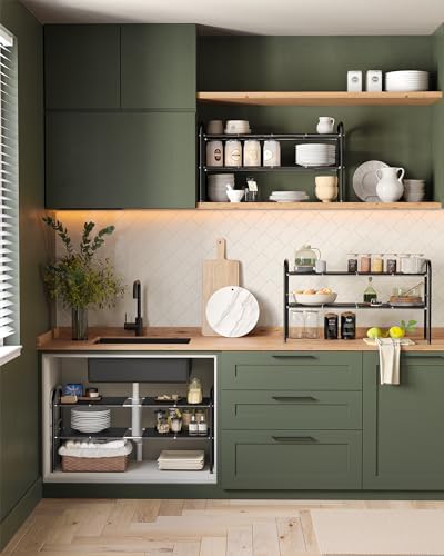 Under Sink Organizers and Storage,Expandable under cabinet organizer Shelf - Image 2