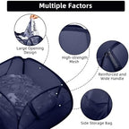 2 Pack Collapsible Foldable Laundry Baskets, 90L Large Durable Mesh Pop Up Hampers for Bedroom, Bathroom, Dorm, Laundry Room, Travel - Navy - Image 5