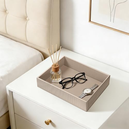 SITHON Valet Tray Desk Organizer PU Leather Catchall - Image 3