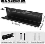 Riciakik 2 Pack Wall-Mounted Aerosol Spray Can Holder Storage Rack, Heavy-Duty Paint Bottle Organizer With 10 Holes, Black Spray Steel Rack for Garage, Shop, Home or Tool Trailer - Image 2