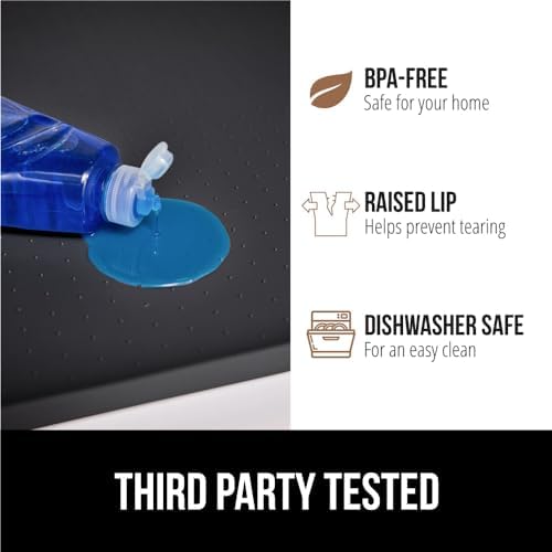 GORILLA GRIP Waterproof Silicone Under Sink Mat, Stay in Place, 19x34 Black - Image 4