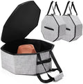 Wonderjune 2 Pcs Cowboy Hat Box for Storage Collapsible Sturdy Cowboy Hat Case with Handle for Men and Women Travel Storage Organizer Large Cap Bag for Closet(Gray) by Wonderjune