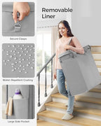 SONGMICS Laundry Basket with Wheels, 1-Section, 23.8 Gallons (90 L) - Image 4