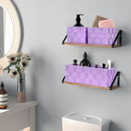 Posprica Woven Storage Baskets for Organizing, Small Black Baskets Cube Bin Container Tote Organizer Divider for Drawer, Closet, Shelf, Dresser, Set of 4(Purple) - Image 6