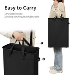 Slim Laundry Hamper With Handles Collapsible Laundry Basket Thin Dirty Clothes Basket Narrow Laundry Bag Foldable Dirty Clothes Hamper 45L (21 inches,Black) - Image 4