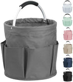 17L Collapsible Cleaning Supplies Caddy with Handle for Travel, Dark Gray by IHOMAGIC