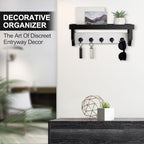 Key and Mail Holder Wall Mount, Mail Organizer with 5 Key Hooks - Image 5