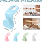 100 PCS Space Saving Hanger - Clothes Hanger Connector Hooks, Stacking Hanger Hooks Space Saver, Plastic Closet Organizers and Storage Hanger Extender for Heavy Duty Cascading Connection Hook (White) - Image 6