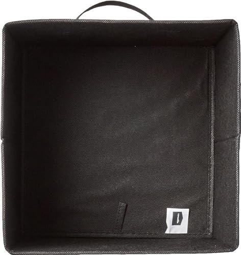 Amazon Basics Collapsible Fabric Storage Bins Organizer with Handles, Sturdy, Foldable, 10.5" x 10.5" x 11", Black, 6-Pack - Image 3