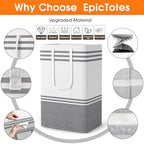 3 Pack Large Laundry Baskets, Laundry Hampers, Freestanding Waterproof Collapsible Clothes Bag with Extended & Reinforced Handles - Clothes Basket for Dorm, Bathroom, Home (88L) - Image 4