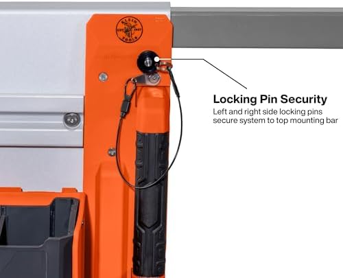 KLEIN TOOLS BC700WA LiftPro 24-Inch Wall Mount System, Heavy-Duty Modular Tool Organization with Four Interior and One Exterior Rail, 50-Pound Capacity Per Rail For Man Lift and Scissor Lift - Image 3