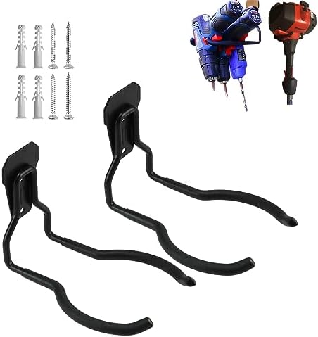 Power Tool Hanger, Weedeater Rack, Garage Wall Hooks, String Trimmer Hanger, Utility Hooks for Garage Tool Organizers and Storage (2 Pack), WEH01 by Juformin