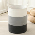 Laundry Basket Hamper Tall Rope Storage Woven for Blanket toys Dirty Clothes in Living Room Bathroom Bedroom (Gradient Grey, 100L/26.4Gal) by AMTOTAM