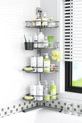 Standing Corner Shower Caddy - Rustproof Bathroom Shower Stand Shelf by Aitatty