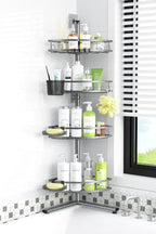 Standing Corner Shower Caddy - Rustproof Bathroom Shower Stand Shelf by Aitatty