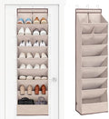 STORAGE MANIAC Over the Door Shoe Organizer Heavy-Duty Large Deep Pocket Hanging Shoe Organizer Shoe Rack Door Closet Shoe Organizer for Wall, Dorm & Narrow Door Storage Shoe Holder Oat Beige, 1 Pack by STORAGEMANIAC