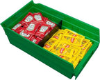 Akro-Mils 30130 Heavy Duty Plastic Shelf Bins, 12"x 6.5"x 4", Green, 12-Pk - Image 6