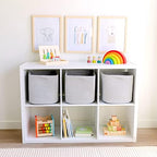 NaturalCozy Storage Cubes 11 Inch Cotton Rope Woven Baskets for Organizing, 3-Pack | Cube Storage Bin | Square Storage Baskets for Shelves Organizer, Classroom, Kids Toy Bins, Closet, Baby Nursery - Image 3