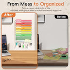 8-Tier Wall File Organizer with Hook, Hanging File Organizer White - Image 5