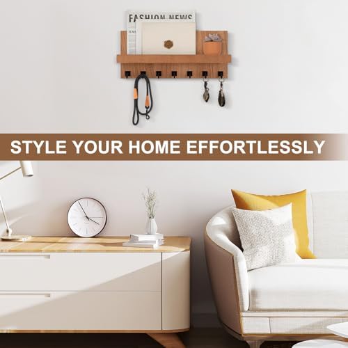 Key Holder for Wall, Decorative Key Holder with Shelf - Image 3