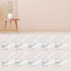 FENRUNXU 10 Pack Transparent Shoe Stacker,Shoe Slots Organizer for Closet, Shoe Display Space Saver,Adjustable Shoe Rack Organizer Holder for High Heels,Sneakers(Transparent) by FENRUNXU