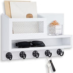 Key Holder for Wall, Mail Organizer with Storage Compartment by Lucundm