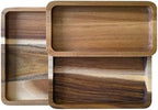 Acacia Wooden Valet Tray for Men,Natural Wood Grain EDC Tray Set Catch All for Keys Wallet Phone Glasses Watch Jewelry Pen,Tray Organizer for Entryway Nightstand Office Desk Drawer - Image 6