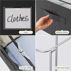 CYhom Under Bed Storage Bins Frame Storage Box Oxford Fabric Sturdy Underbed Container Foldable Stackable Large Capacity Clothes Organizer - Image 4