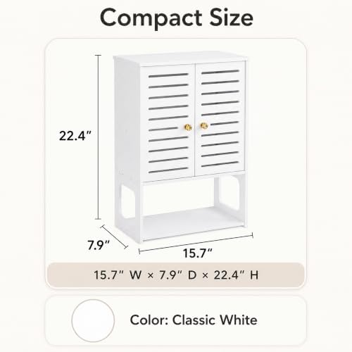 4-Tier Wall Bathroom Storage Cabinet, 15.7" Wx22.4 H - Image 3